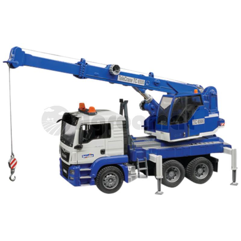 Camion cu macara cu modul sunet si lumina