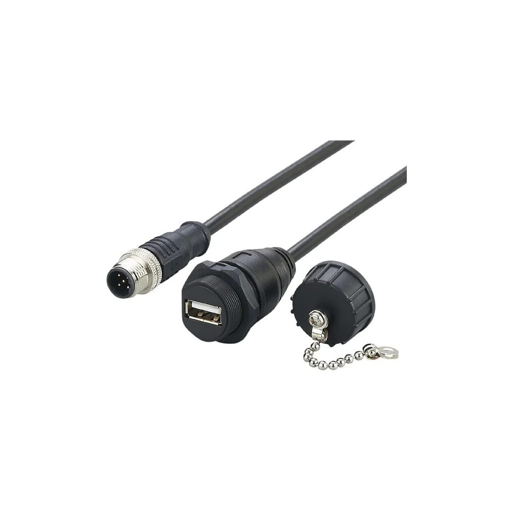 Cablu 5P+S, L=1,5m, 1xM12-B, 1xUSB-A EC2099