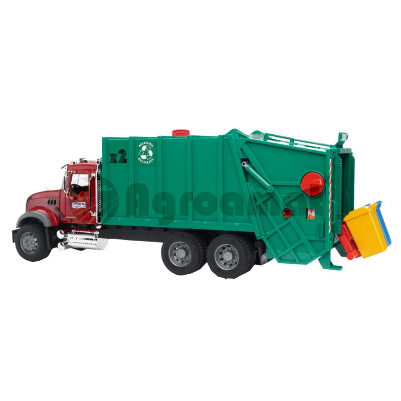 Camion pentru containere (rosu rubiniu-verde)
