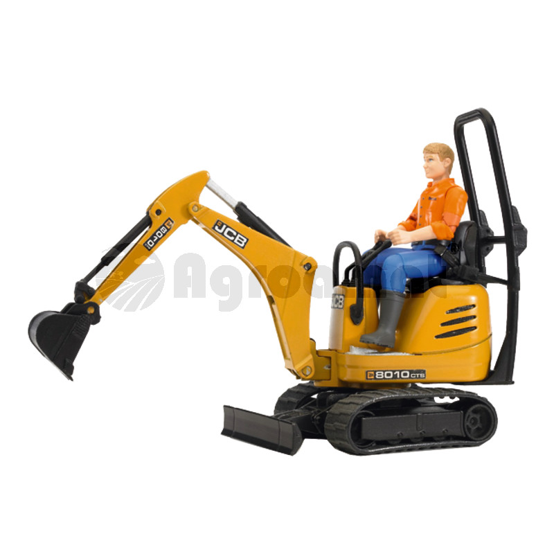 Mini excavator si muncitor