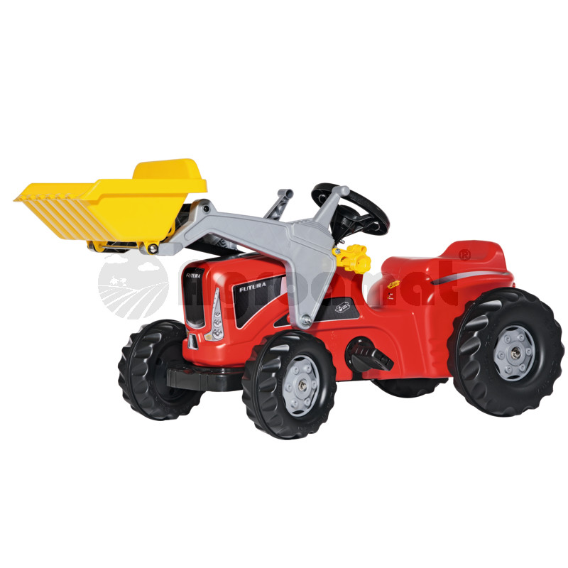 Tractor rosu cu incarcator