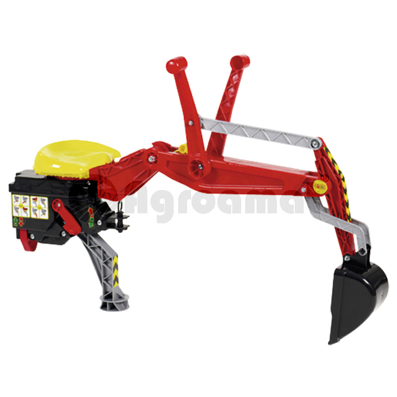 Retroexcavator cu mecanism blocare, rosu