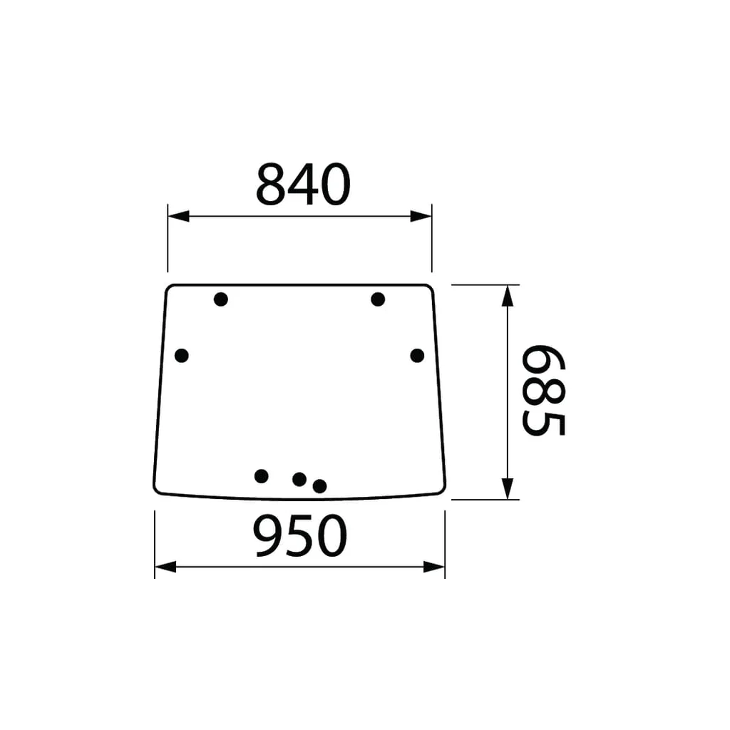 Geam față superior ER386119