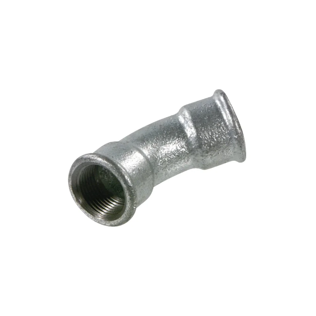 Cot 45° galv. 2xF 1 1/2" FG41112