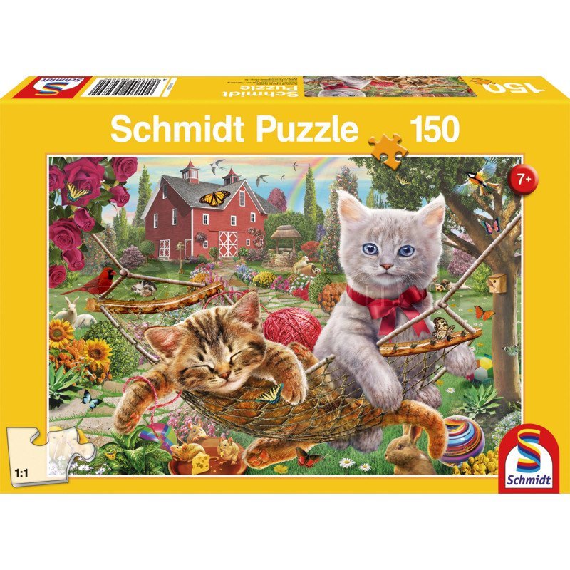 Pisicute in gradina, puzzle, 150 de piese