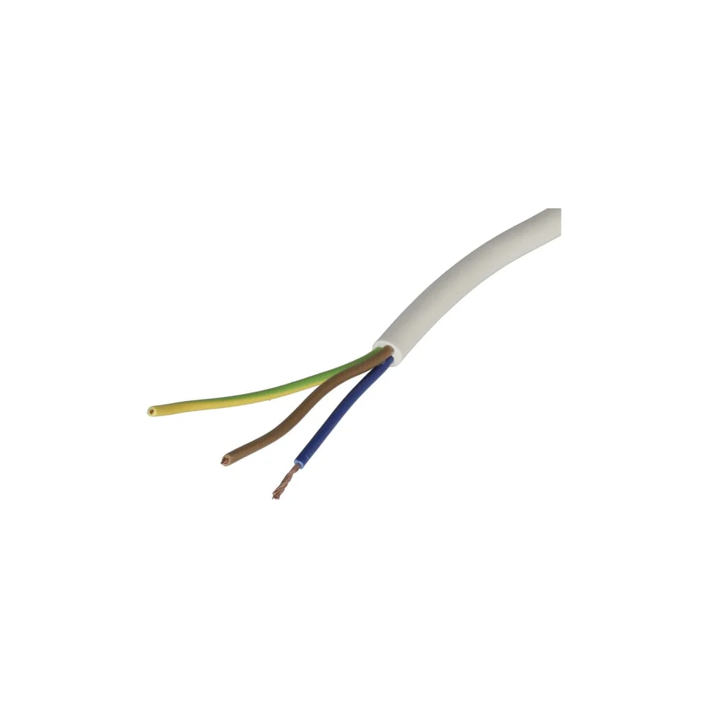 Cablu 3x0.75mm², alb, PVC, pe m, Helukabel H05VVF3X075WH
