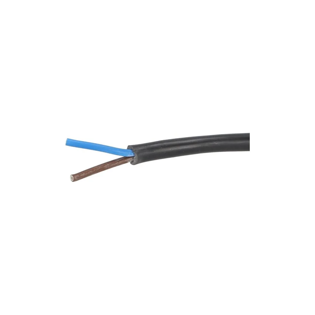 Cablu 2x1mm², negru, PVC, per metru, Helukabel H05VVF2X1BK