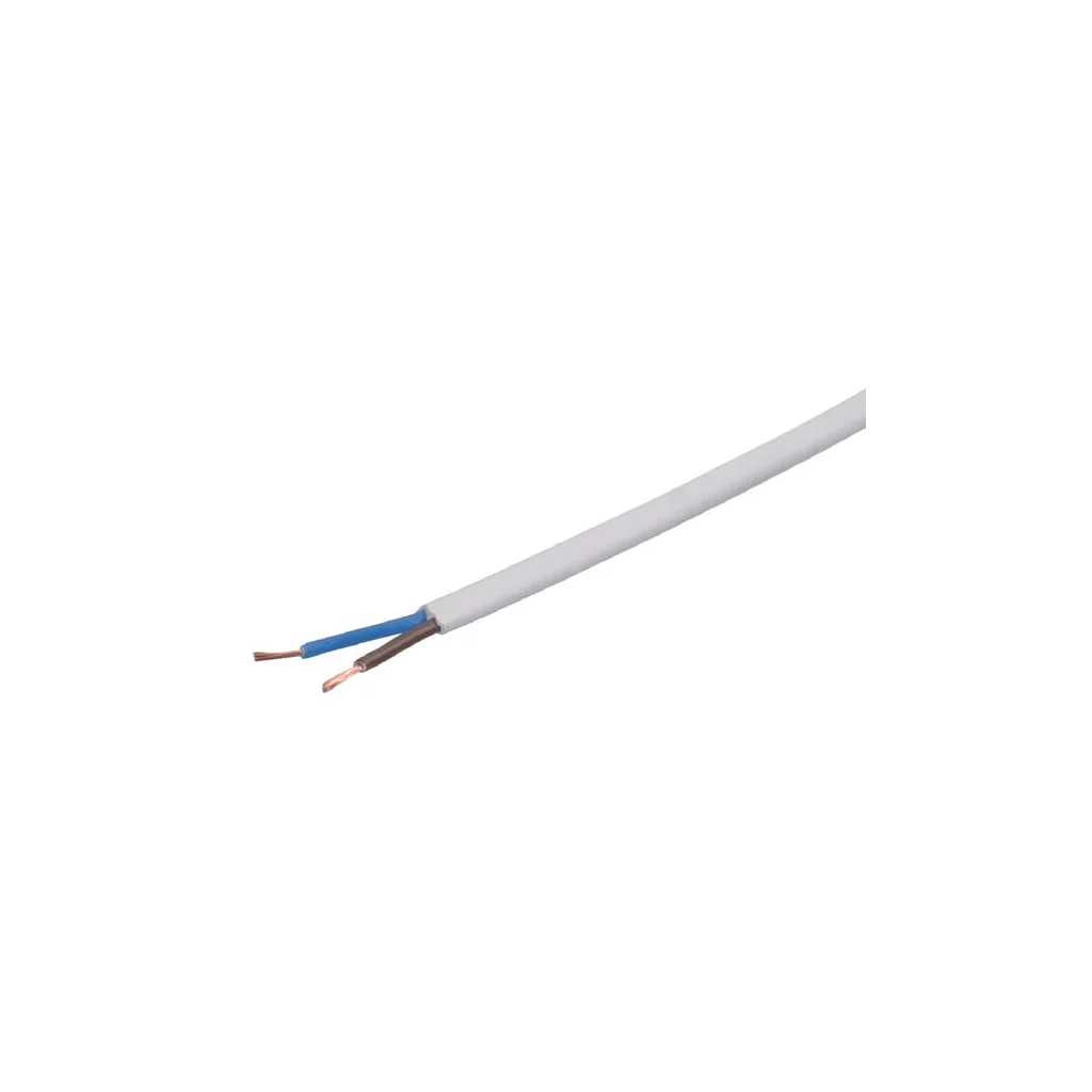 Cablu 2x1.5mm², alb, PVC H05VVF2X15WHR010