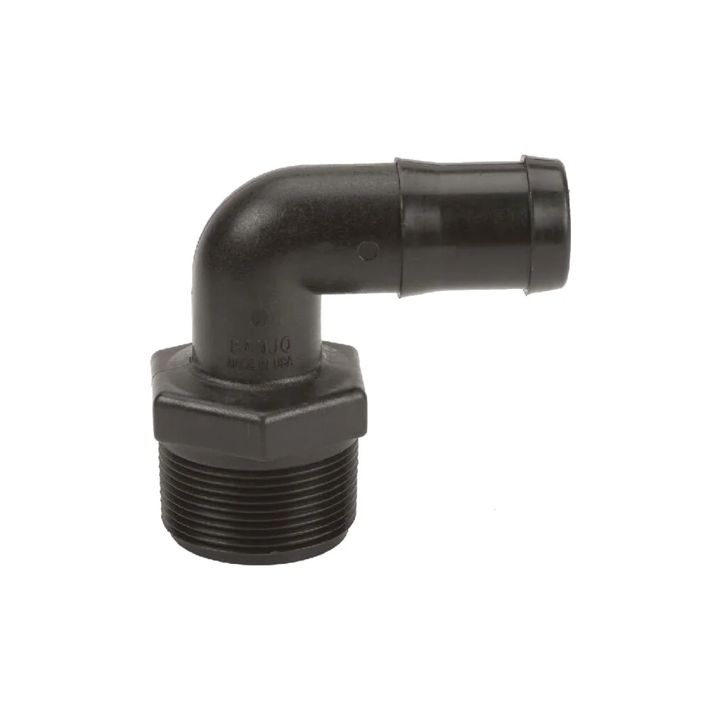 Racord furtun 1 1/2" NPT tată x 1 1/4" 90° HB15012590