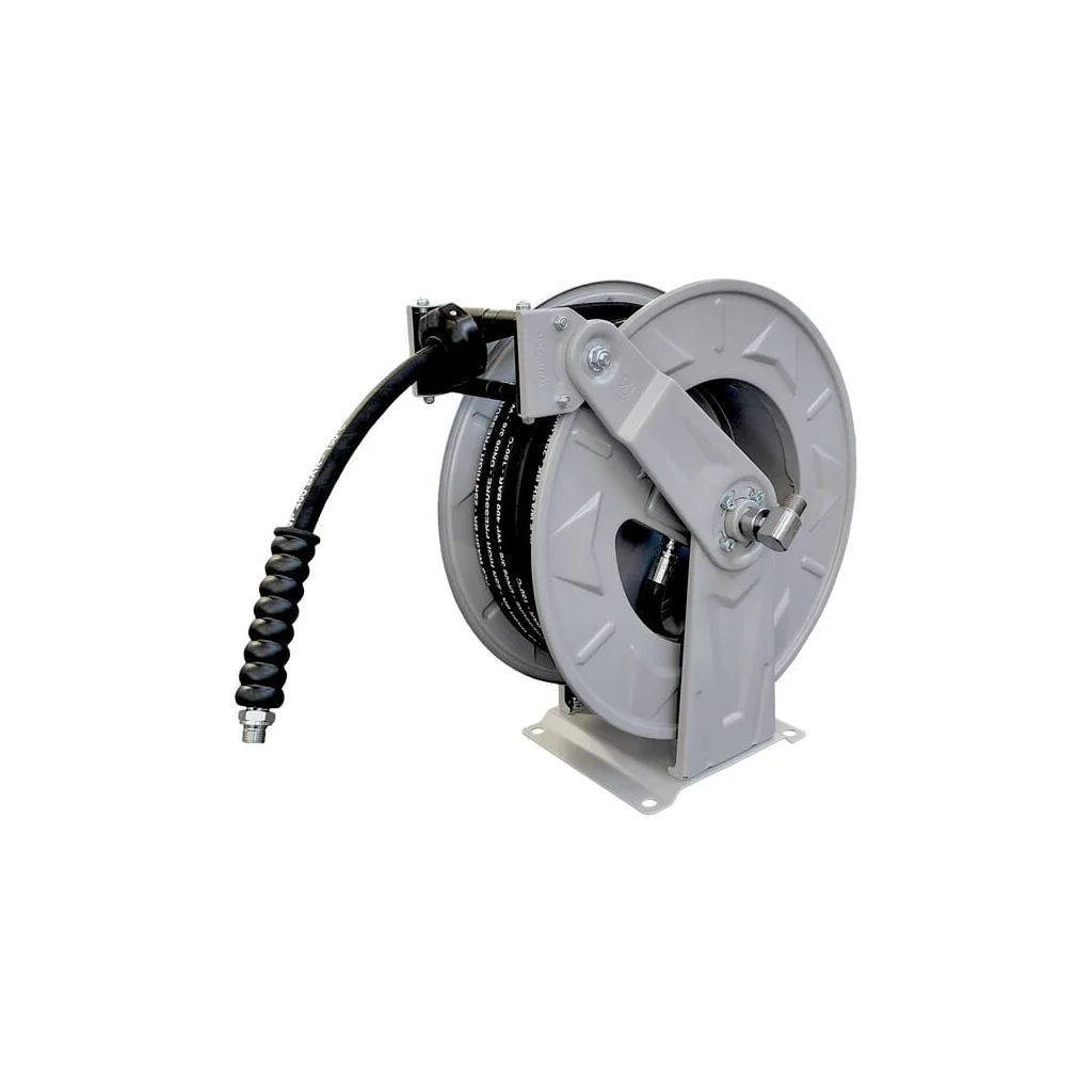 Tambur automat pentru furtun din oțel cu furtun de 20 m 3/8" 400 bar și racord exterior 3/8" HD1100FE20