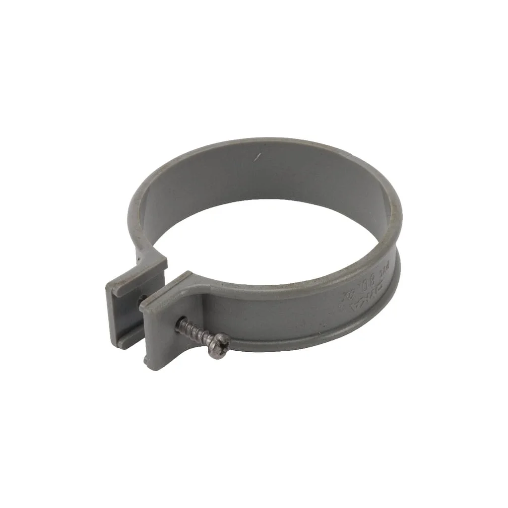 Colier țeavă PVC 80mm gri HWA880801G