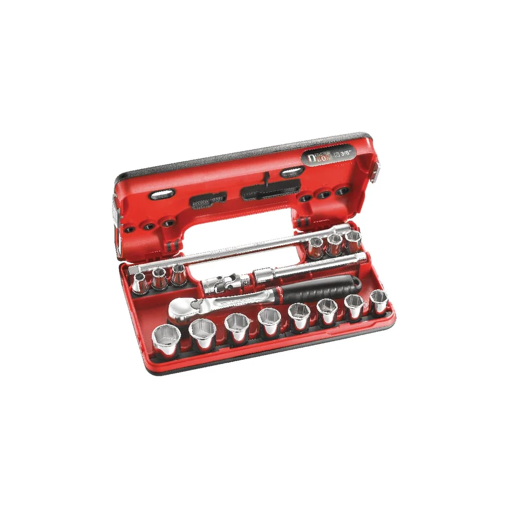 Set chei tubulare 3/8", standard, 6 puncte JLDBOX1PB