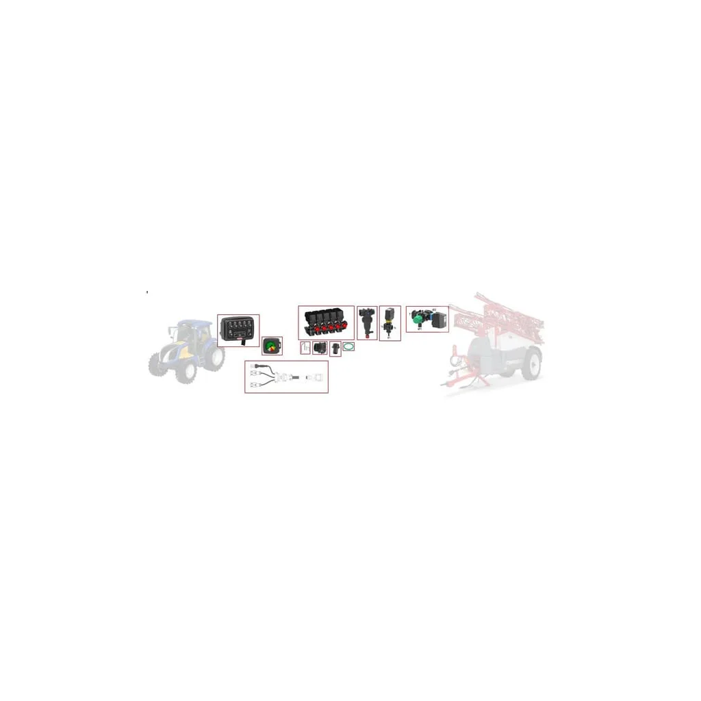 Kit pulverizator cu 5 secțiuni, cutie de comutare KITC5