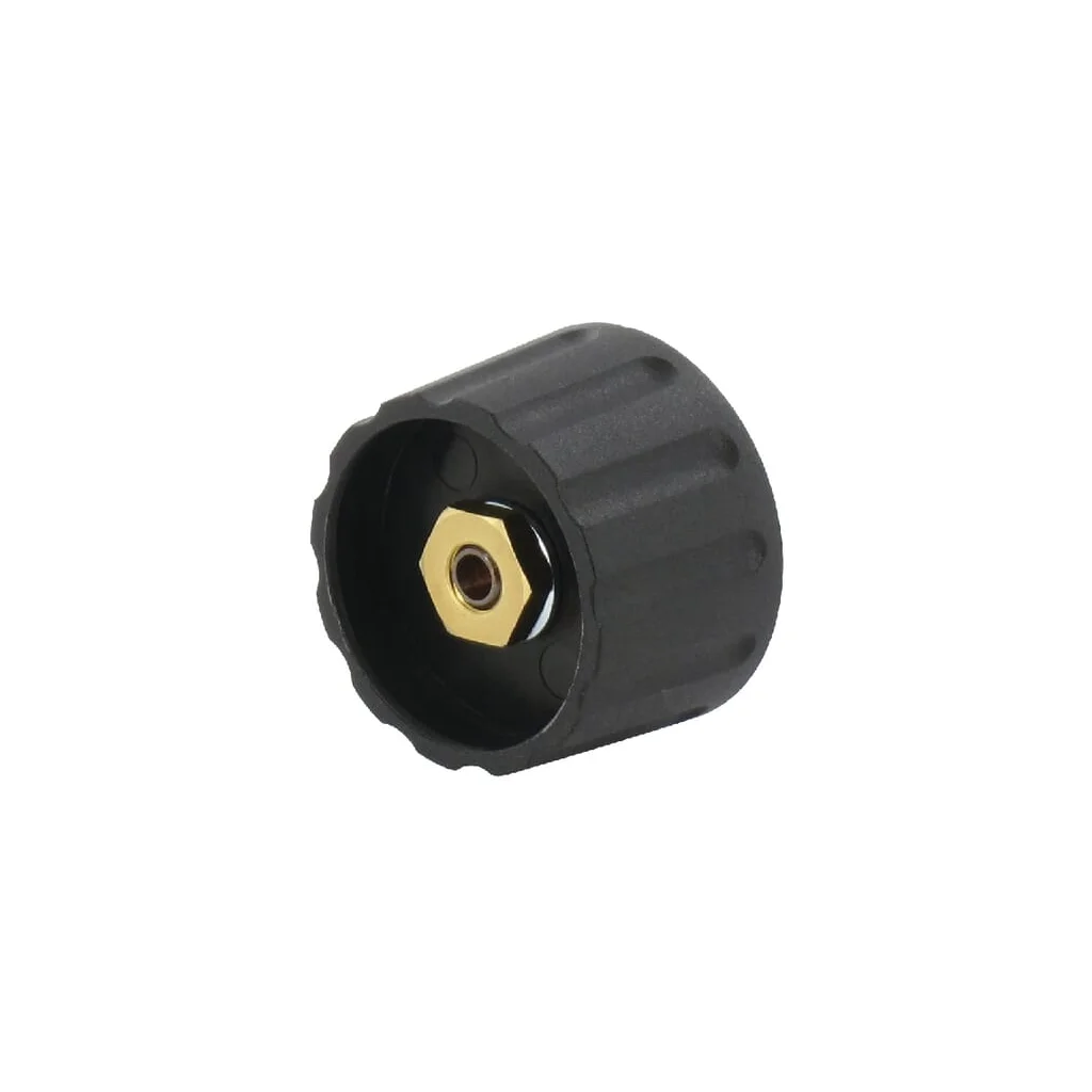 Buton rotativ 28,0 mm, ax de 1/4", negru KNOP280