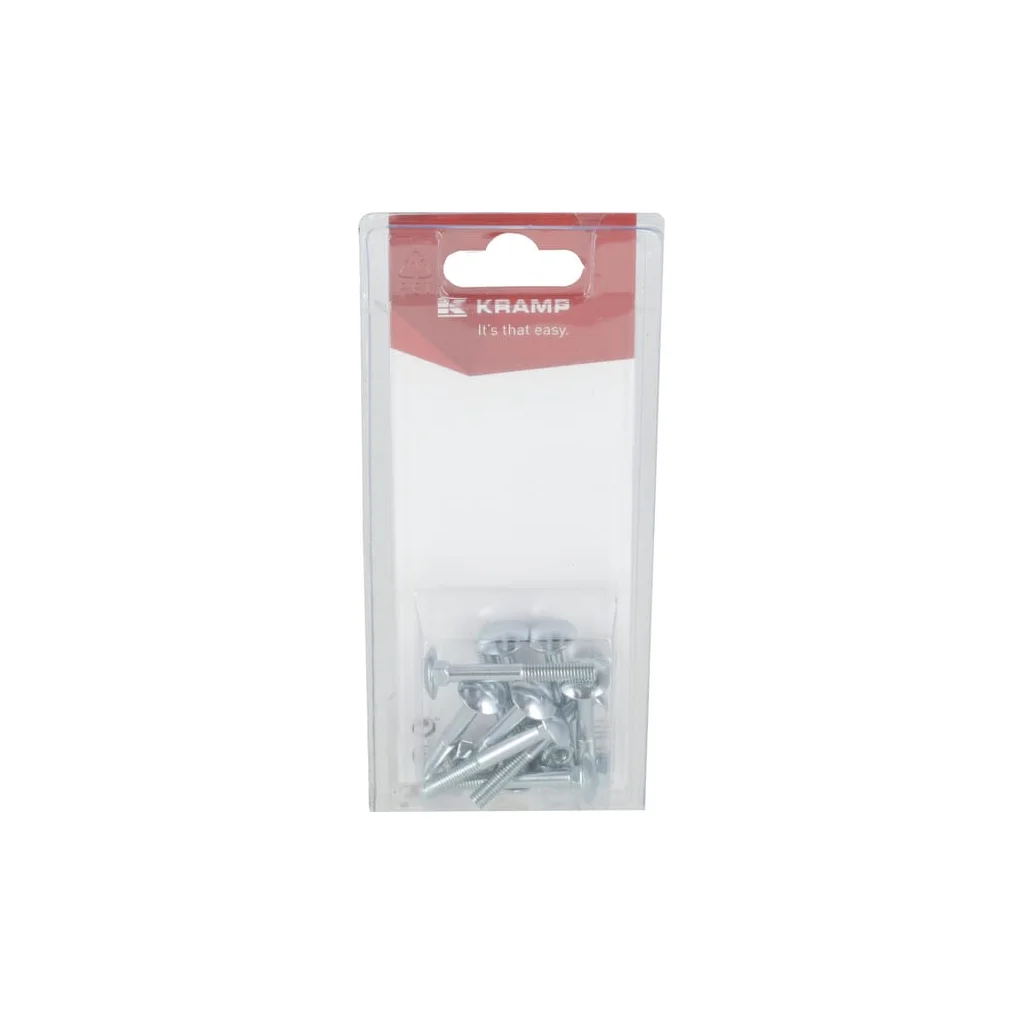 Șurub cu cap bombat și piuliță M5 x 40mm, 4.6 (10) KR603540P10B