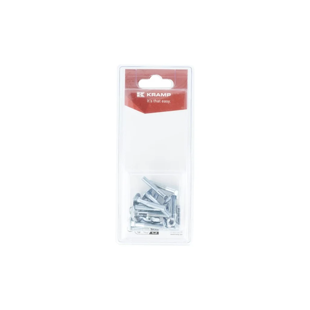 Șurub cu cap bombat și piuliță M5 x 30mm, 4.6 (10) KR603530P10B