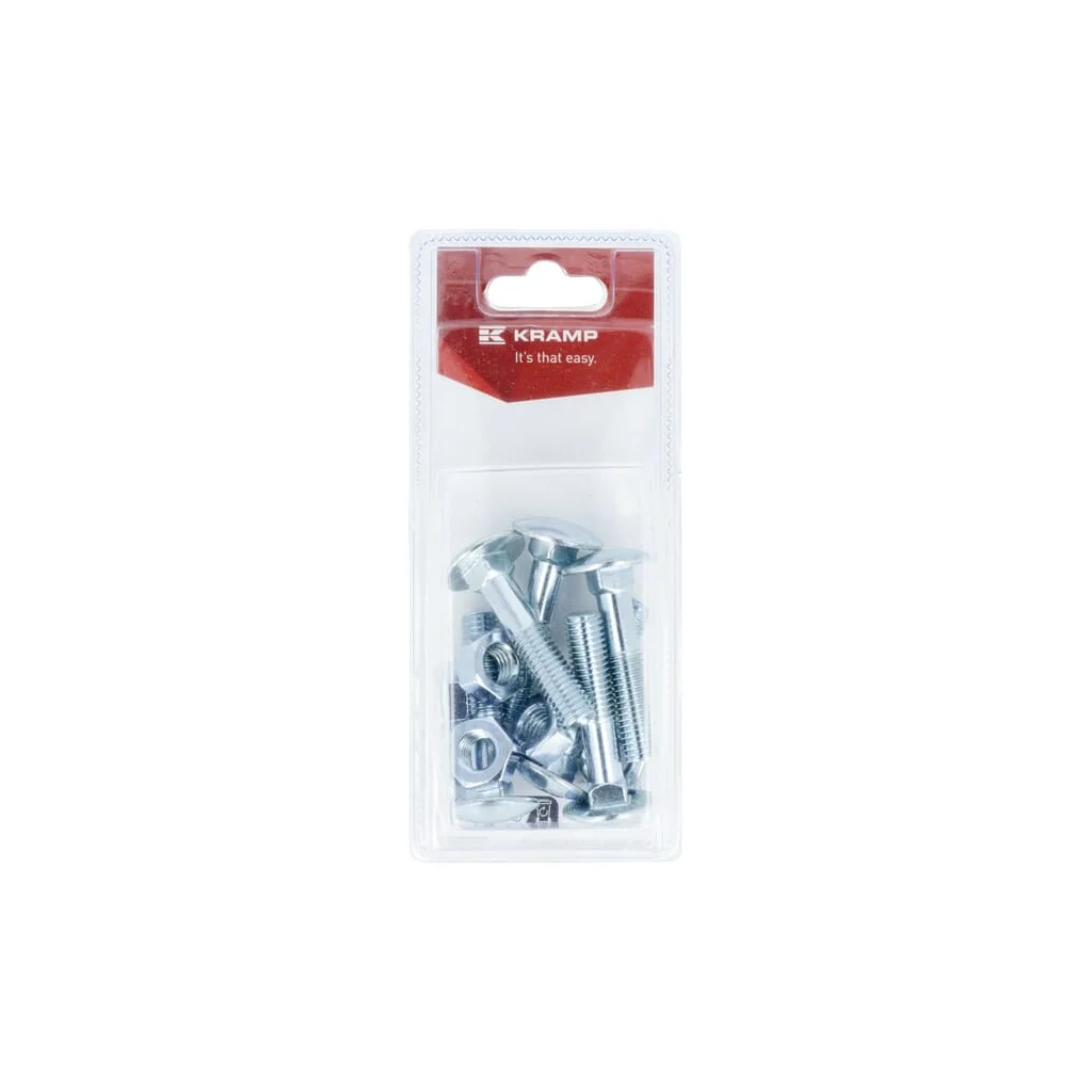 Șurub cu cap bombat și piuliță M10 x 50mm, 4.6 (6) KR6031050P06B