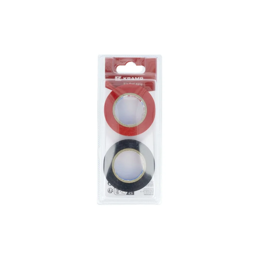Bandă izolatoare roșu+negru 15mm x 10m (2) KREM20404405P02B
