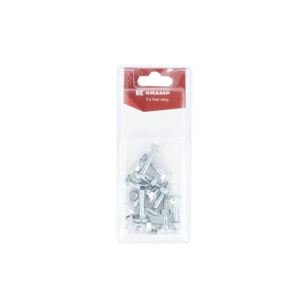 Șurub cu cap bombat și piuliță M6 x 30mm, 4.6 (10) KR603630P10B