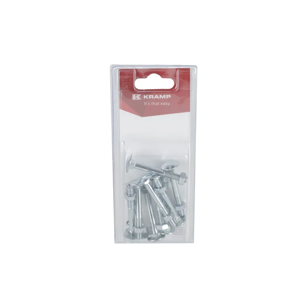 Șurub cu cap bombat și piuliță M6 x 50mm, 4.6 (10) KR603650P10B