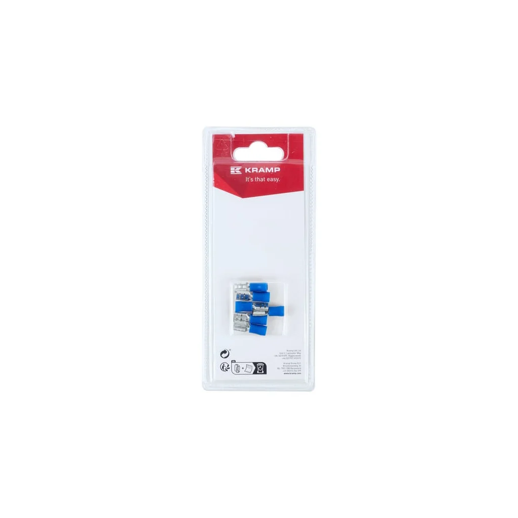 Terminal cablu mamă, albastru 6,3x0,8mm - 1,5-2,5mm² (6) KRLA9015P06B