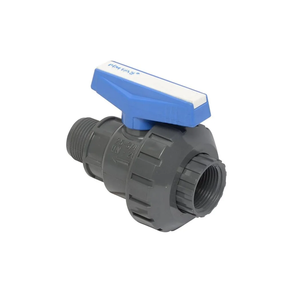 Robinet sferic PVC M3/4"xF3/4" cu o singură racordare KS34342PVC