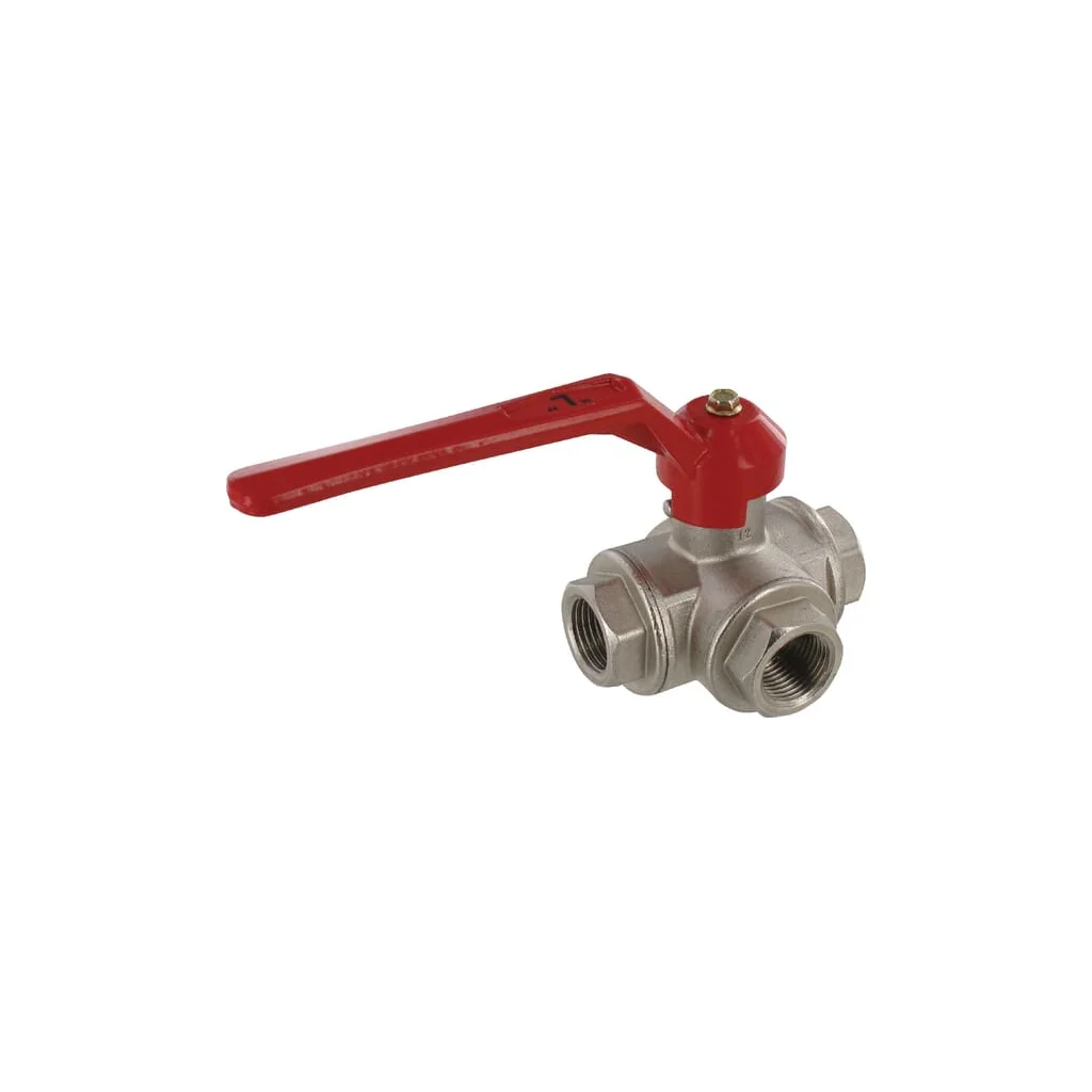 Robinet cu bilă cu 3 căi L 1/2" IG/IG KS312L