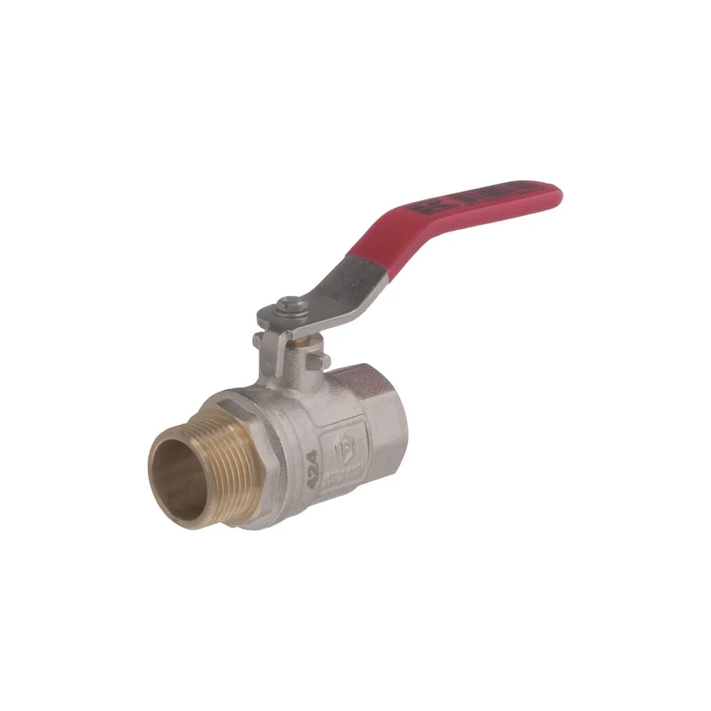 Robinet cu bilă BSP tată/mamă 3/4", mâner oțel inoxidabil KS34MKR