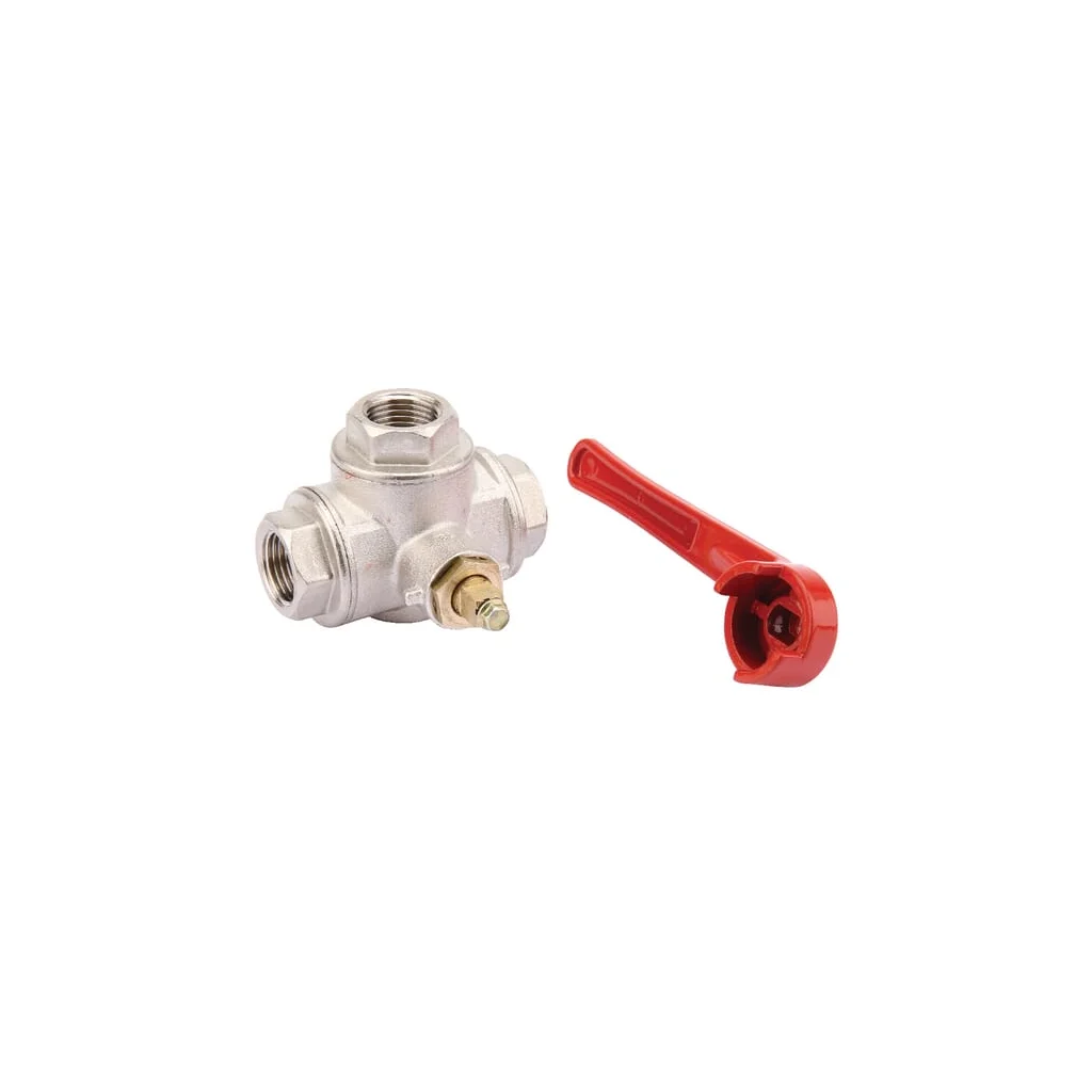 Robinet cu bilă cu 3 căi T 1/2" IG/IG KS312T