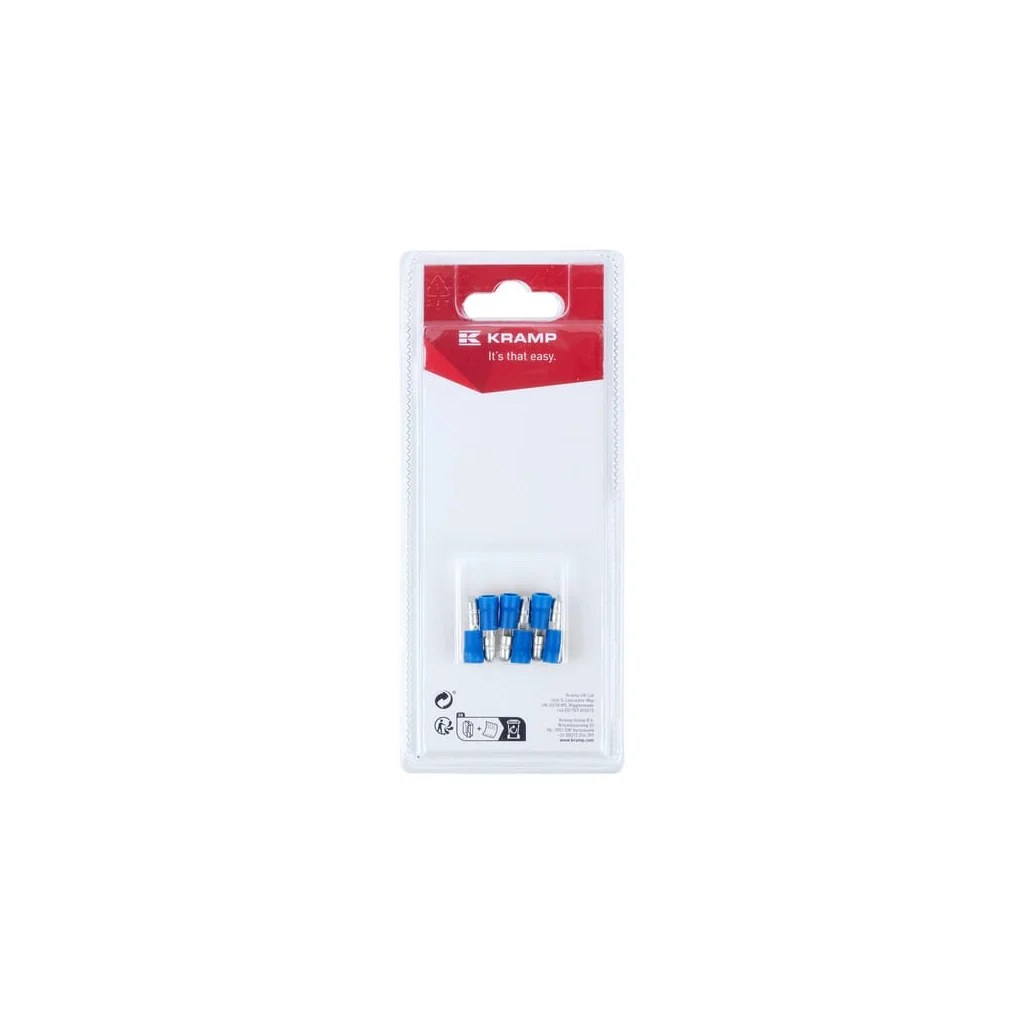 Conector termocontractabil tată, albastru Ø 4mm - 1,5-2,5mm² (6) KRLA9325P06B