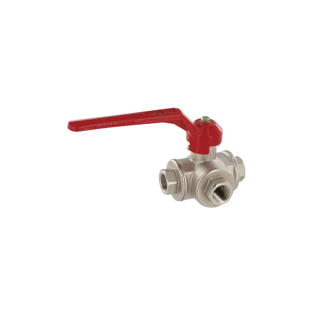 Robinet cu bilă L 3/8" IT/IT cu 3 căi KS338L