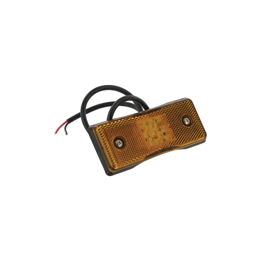 Lampă gabarit LED dreptunghiulară 12/24V galben montare cu șurub Britax L4601LDV