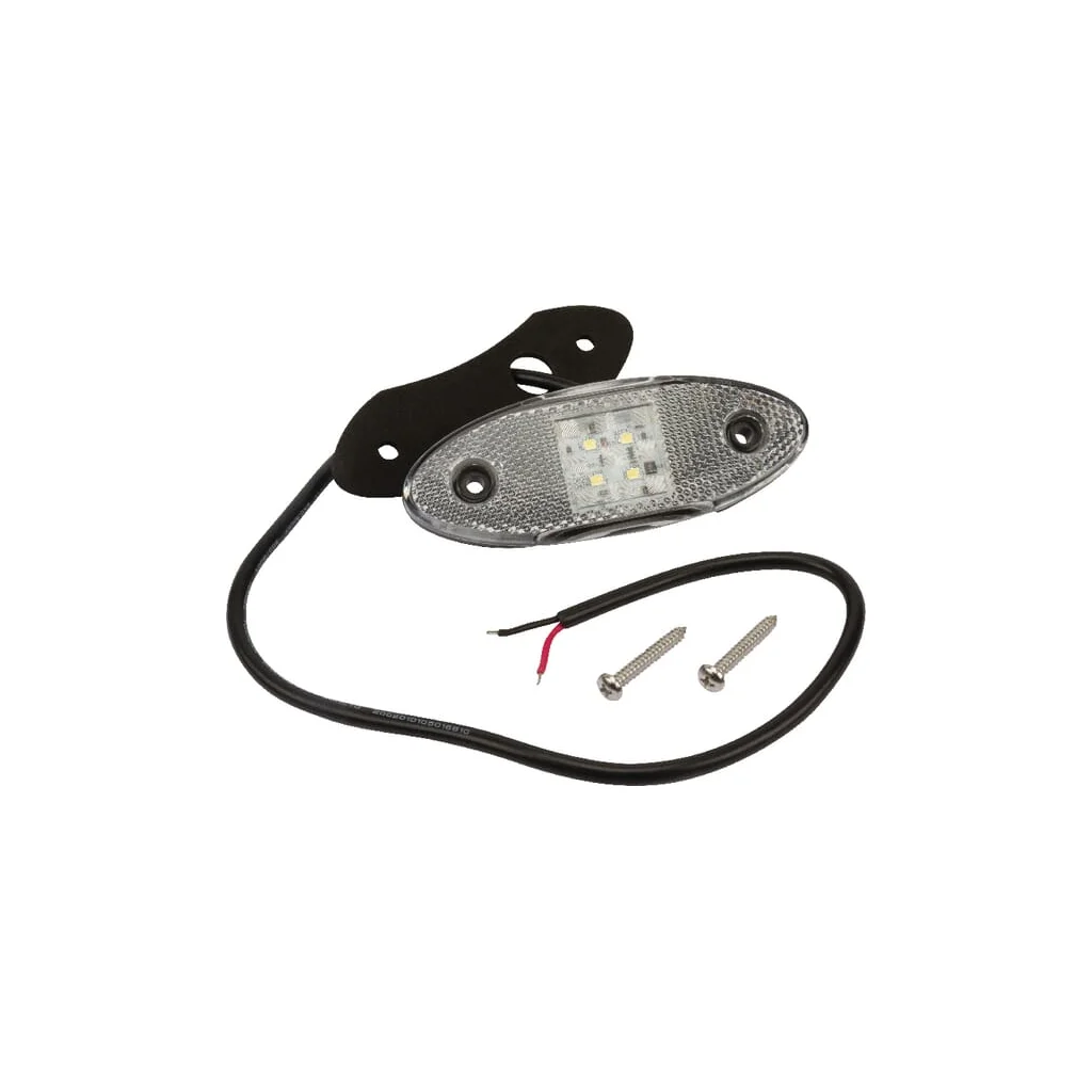 Lampă gabarit LED ovală 12/24V alb montare cu șurub Britax L4700LDV
