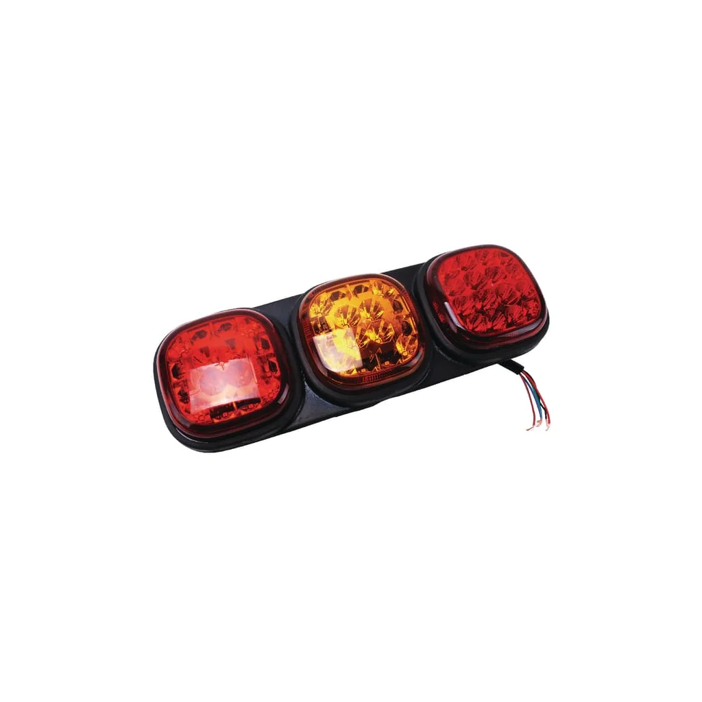 Lumină spate LED, rectangulară, 12/24V, galben/roșu, prindere cu șuruburi, Britax L1301LDV