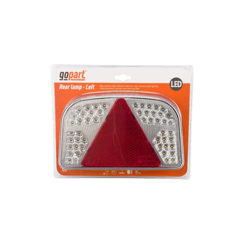 Lampă multifuncțională stânga LED, dreptunghiulară, 12V, 244x149x48 mm, baionetă 7 pini LA91260LKR