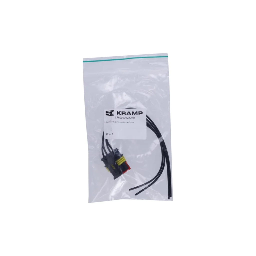 Set de conectori Superseal cu 4 pini, mufă pre-cablată 20cm, mamă LA89010W20KR