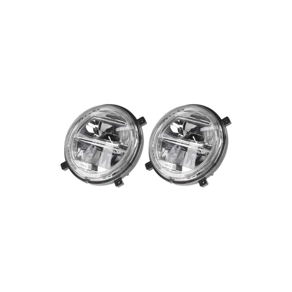 LED faruri, 22/21W, rotund, 9-36V, diam. 140mm, fază lungă/fază scurtă, conector H4, pereche, Kramp LA80055