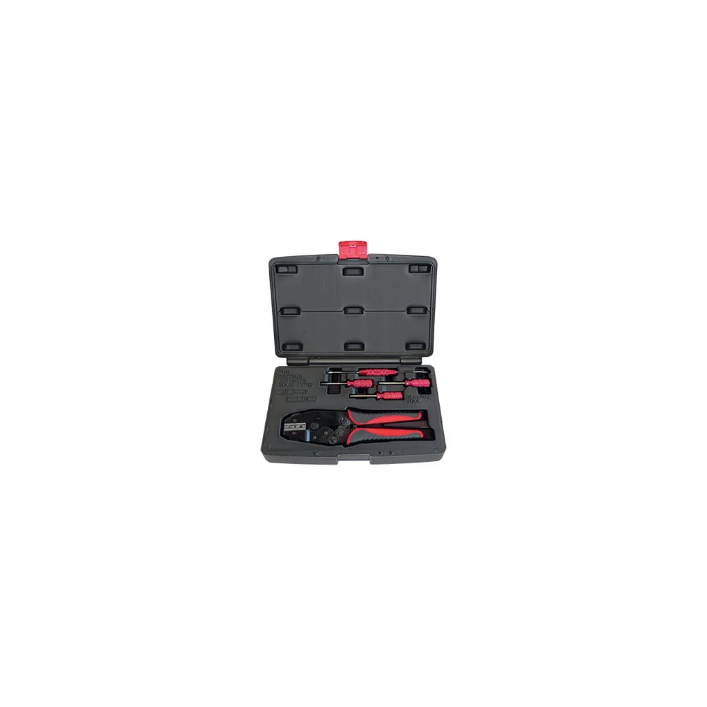 Set clește de sertizare din oțel carbon de 9" și set de matrițe (solid terminale Deutsch) + instrument de extracție LAT2000ASS4KR