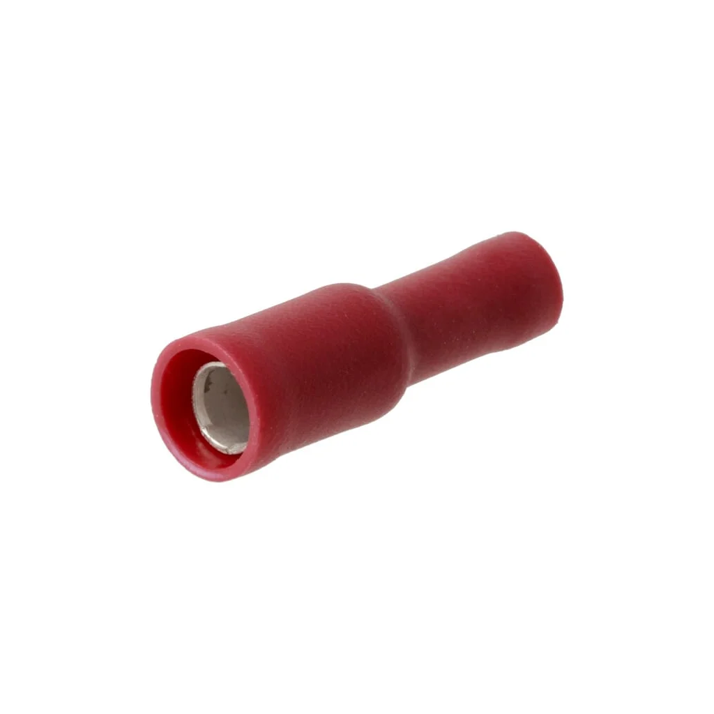 Conector Bullet feminin, roșu, 0.5-1mm² 4mm (100x) LA9125CKR