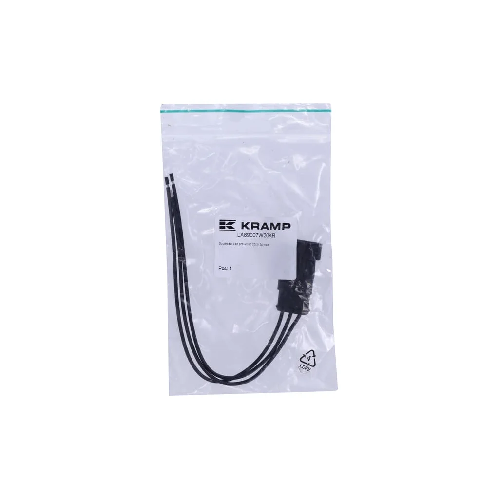 Set de conectori Superseal cu 3 pini, mufă precablată 20cm tată LA89007W20KR