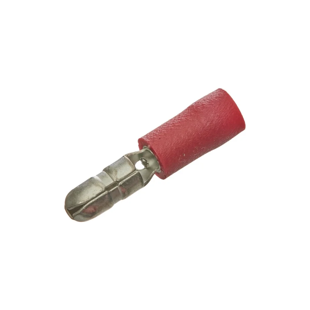 Conector Bullet masculin, roșu, 0,5-1mm² Ø4mm (100x) LA9090CKR