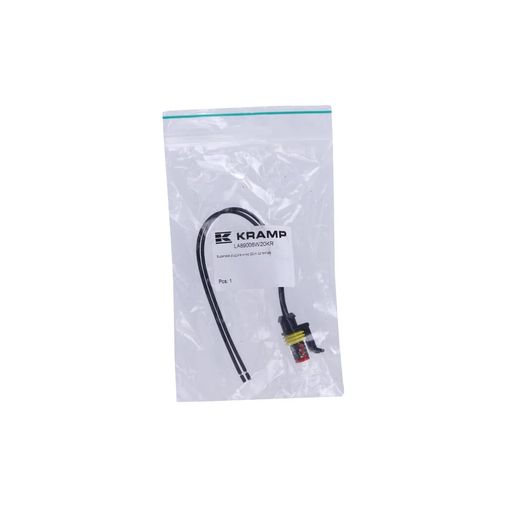 Set de conectori Superseal cu 2 pini, mufă pre-cablată 20cm, mamă LA89006W20KR