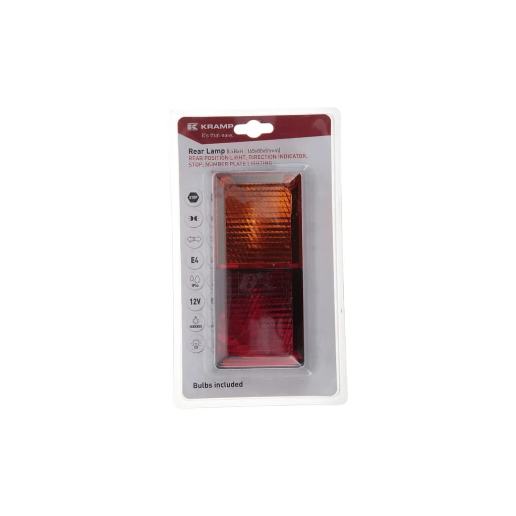 Lumină spate, rectangulară, 12-24V, 165x80x51mm LA45032KR