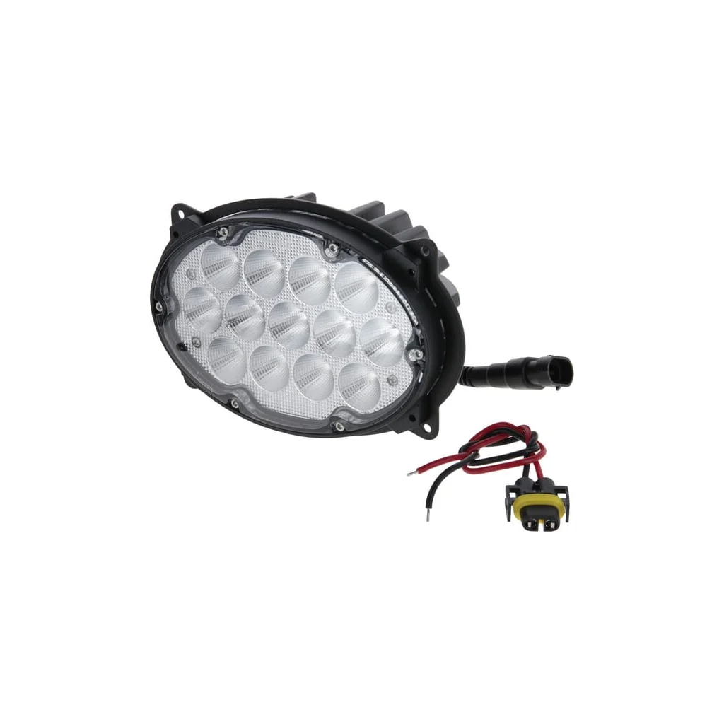 Lampă de lucru LED, 65W, 7200lm, ovală, 10/30V, 180x120x90mm, mufă H9, reflector luminos LA10642
