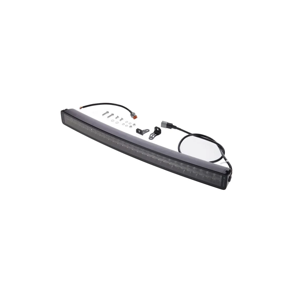 Lampă de lucru LED tip bară, 300W, 25200lm, dreptunghiulară, 12/24V, alb/portocaliu, 814.9x70x78.6mm mufă Deutsch, combo, curbat, 60 LED-uri, E-BOOST LA10818