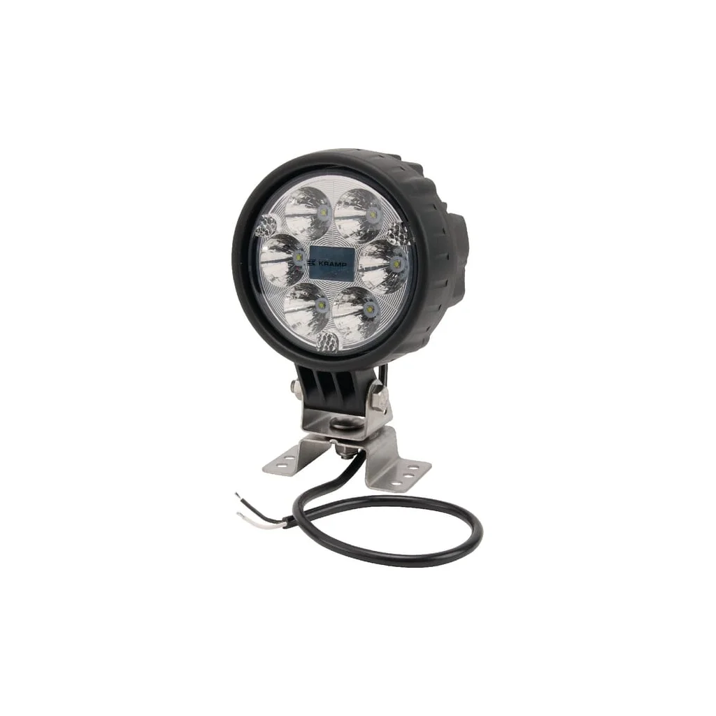 Lampă de lucru LED, 25W, 2000lm, rotundă, 10/30V, diametru 117mm, lumină spot, 6 LED-uri Kramp LA10015