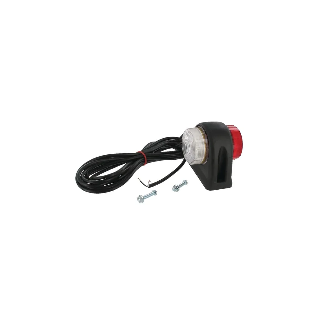 Lumină de poziție LED, rotundă, 12/24V, roșu/alb, prindere cu șurub LA265554
