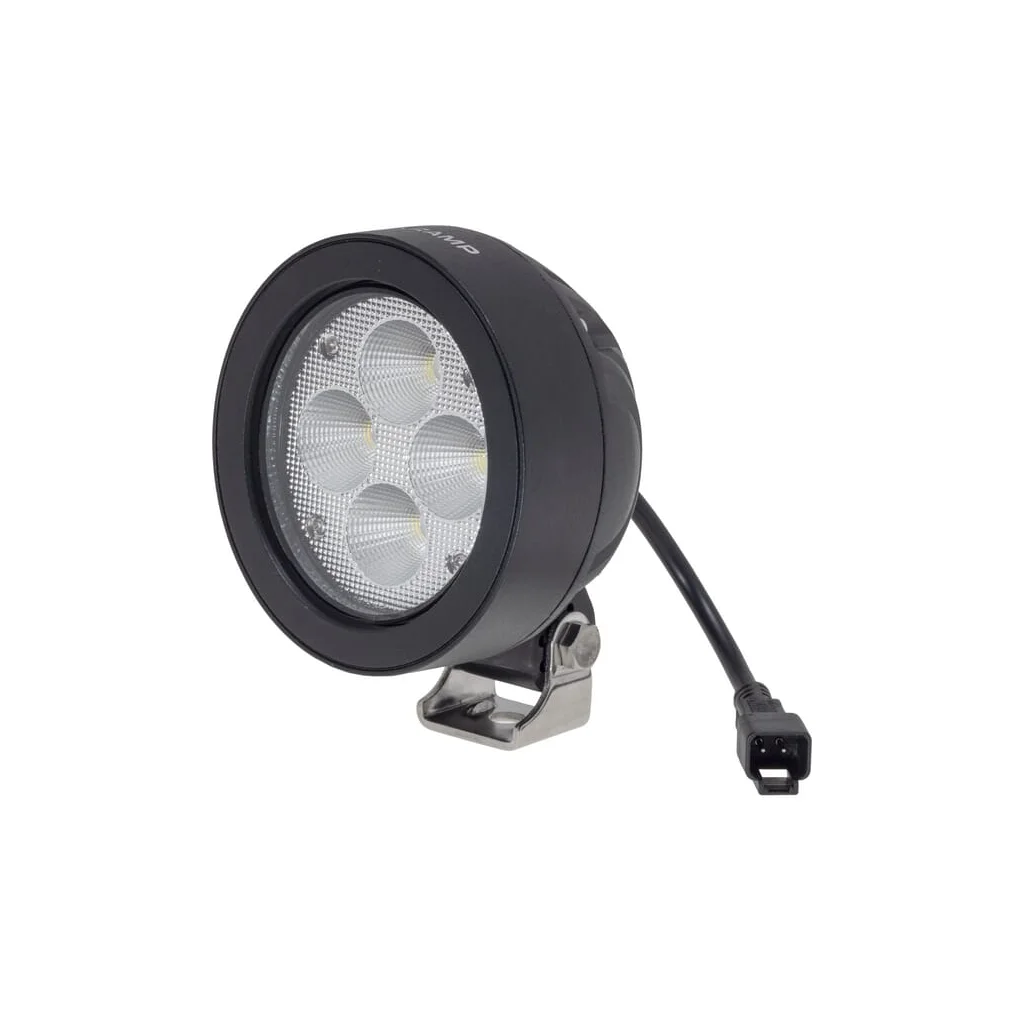 Lumină de lucru LED, 40W, 4500lm, rotundă, albă, 110x93x145mm, Wide flood, 4 LED-uri, Kramp LA10416