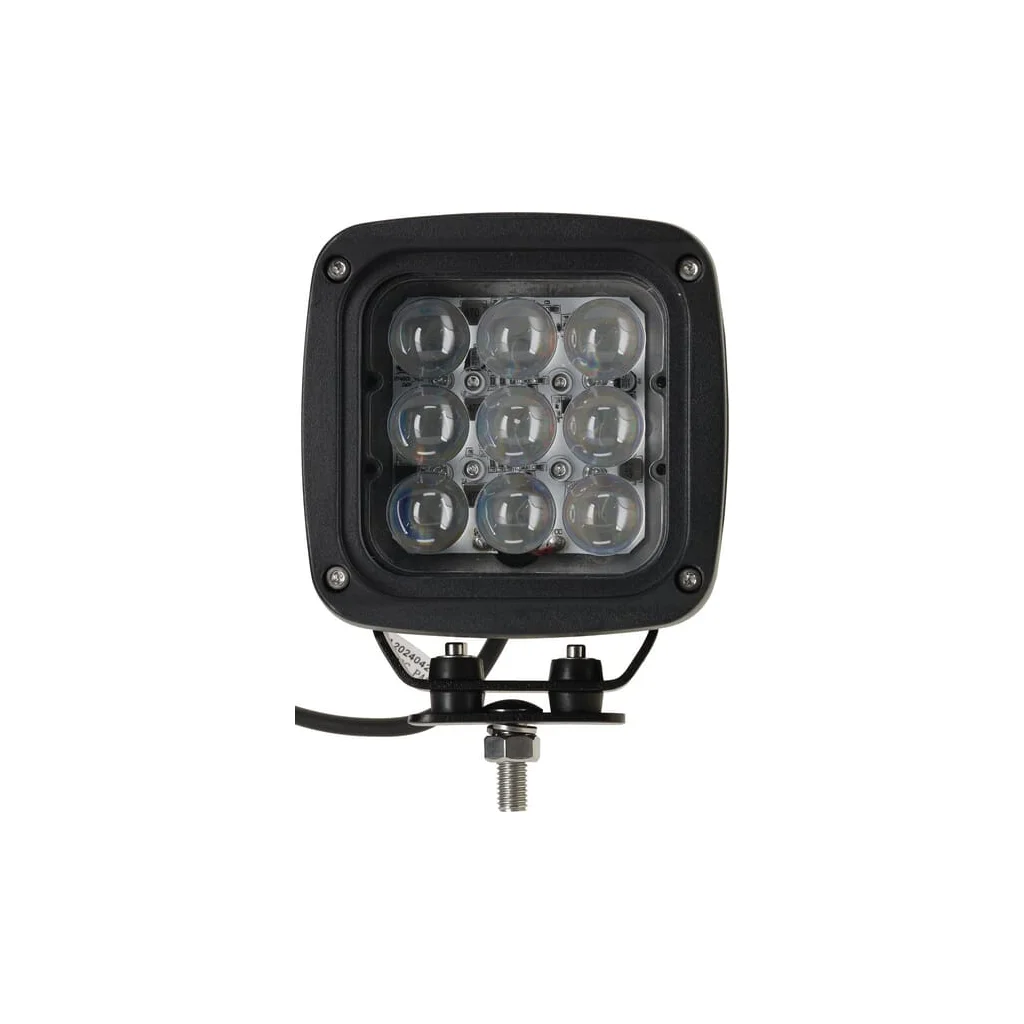 Lampă de lucru LED, 45W, 4050lm, pătrat, 12/24V, albastru, 126x151x95mm mufă Deutsch, spot, 9 LED-uri LA10617