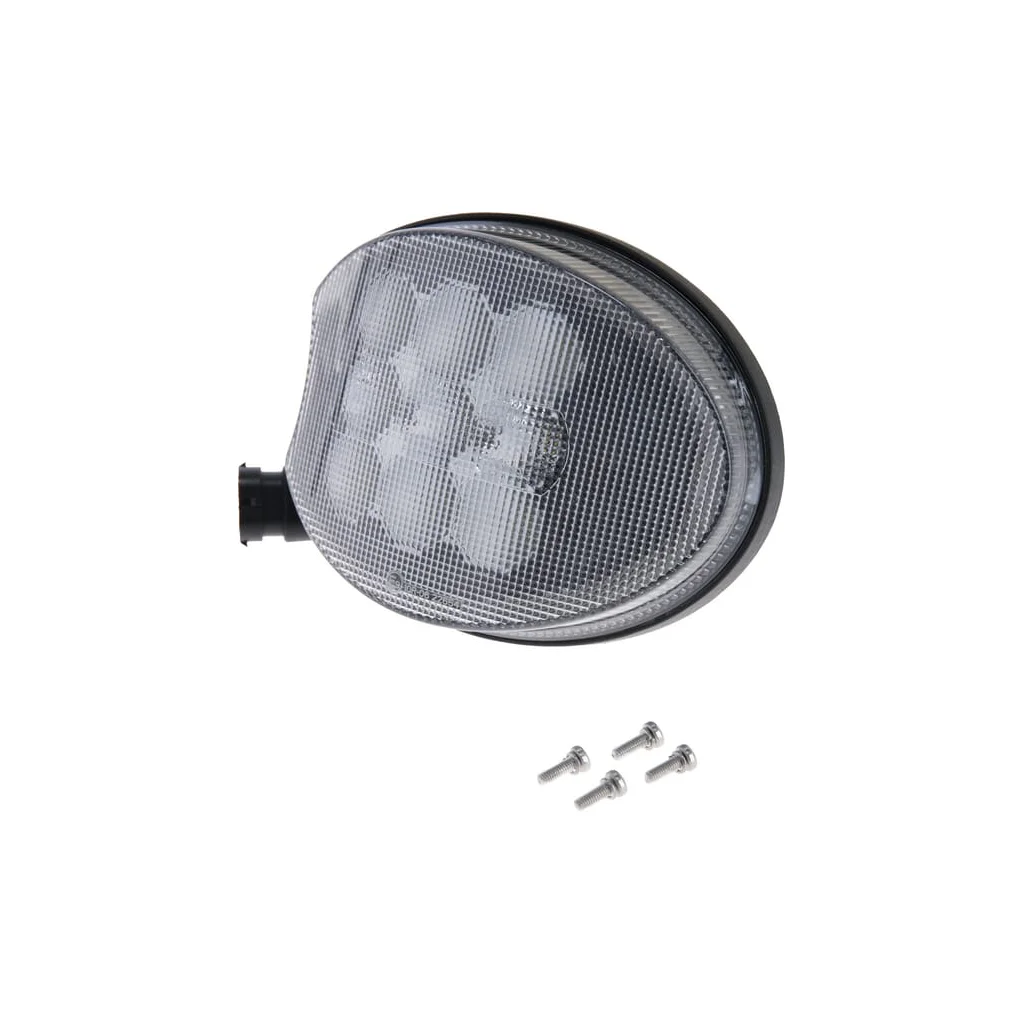 Lampă de lucru LED de colț, stânga, 45W 4500lm, 160x127x67mm, ramă neagră, mufă H9, combinată, potrivită pentru John Deere LA10640LEFT